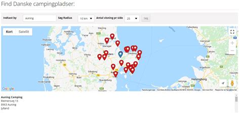 Find campingpladser i Danmark .